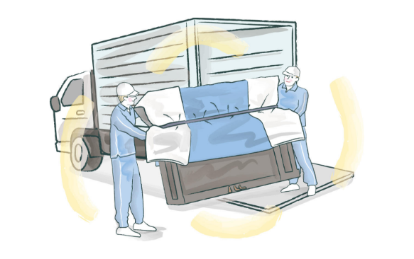 ご購入後～専門の業者がお客様のもとへお届けいたします